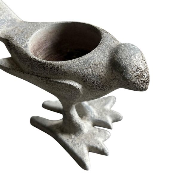 Gray and Black Metal Bird Figurine Tealight Holder - Picture 6 of 6